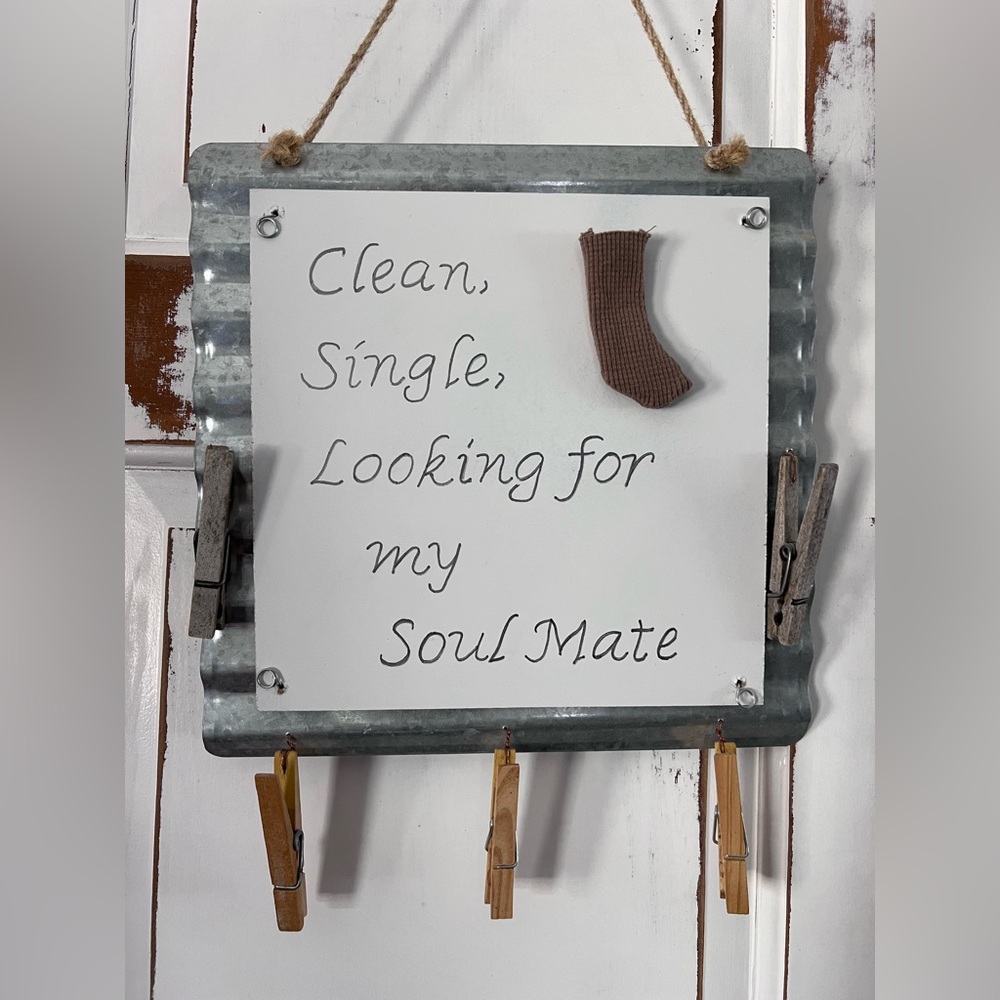 Decorative Sign with Sock Design